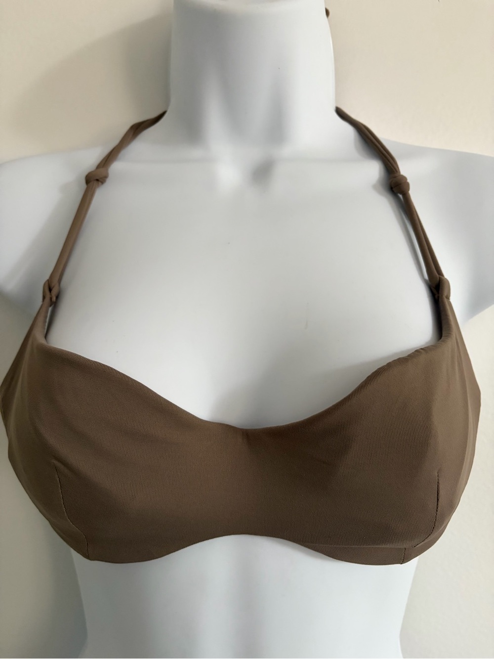 Cosabella Brown Halter Swimsuit Top Size Small